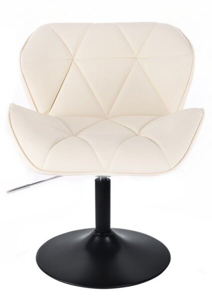 LuxuryForm DESIGN Otočná židle MILANO na černém talíři - krémová