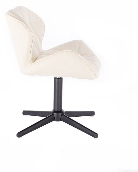LuxuryForm DESIGN Otočná židle MILANO na černém kříži - krémová