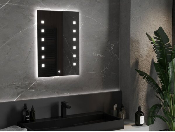 Mexen Ner koupelnové zrcadlo podsvícené 50 x 70 cm, LED 6000K, odmlžování - 9809-050-070-611-00