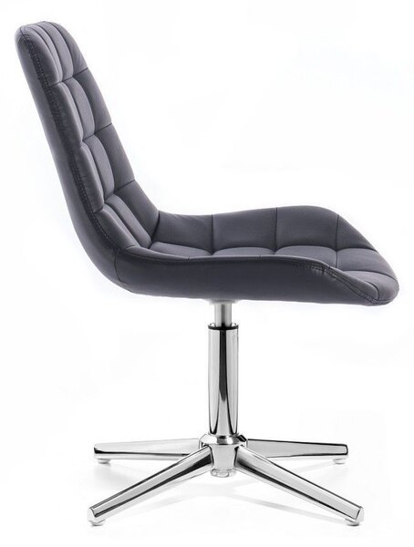 LuxuryForm DESIGN Židle PARIS na stříbrném kříži - černá