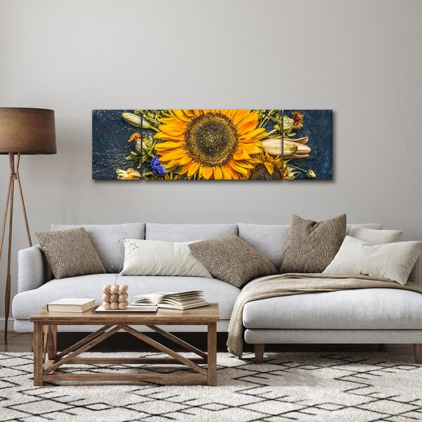 Obraz - Podzimní květiny (170x50 cm)