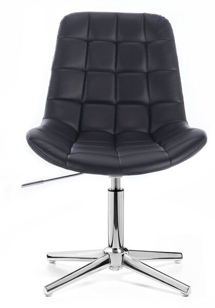 LuxuryForm DESIGN Židle PARIS na stříbrném kříži - černá