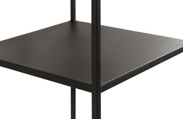 Nordic Design Černý kovový regál Moreno 140 cm