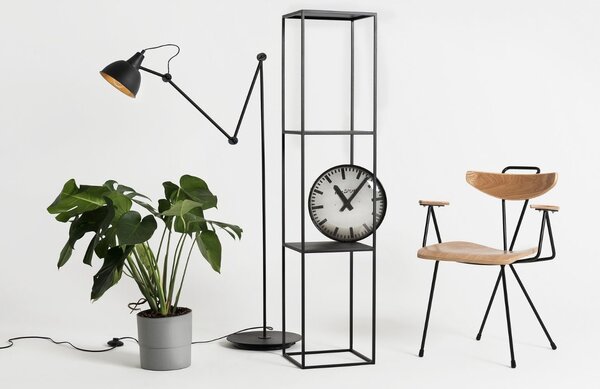 Nordic Design Černý kovový regál Moreno 140 cm
