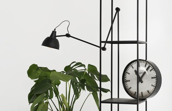 Nordic Design Černý kovový regál Moreno 140 cm