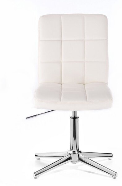LuxuryForm DESIGN Židle TOLEDO na stříbrném kříži - bílá