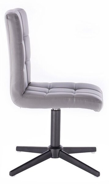 LuxuryForm DESIGN Otočná židle TOLEDO na černém kříži - šedá