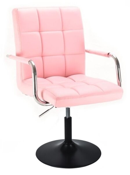 LuxuryForm Židle VERONA na černém talíři - růžová