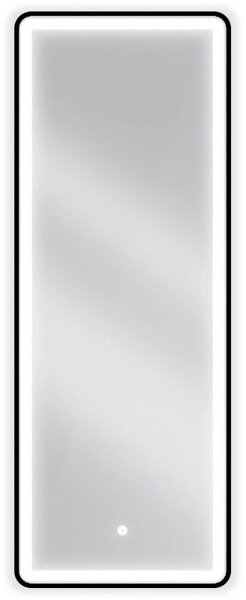 Mexen Coro zrcadlo koupelnové podsvícené 45 x 120 cm, LED 6000K, anti-pára, černý rám - 9817-045-120-611-70