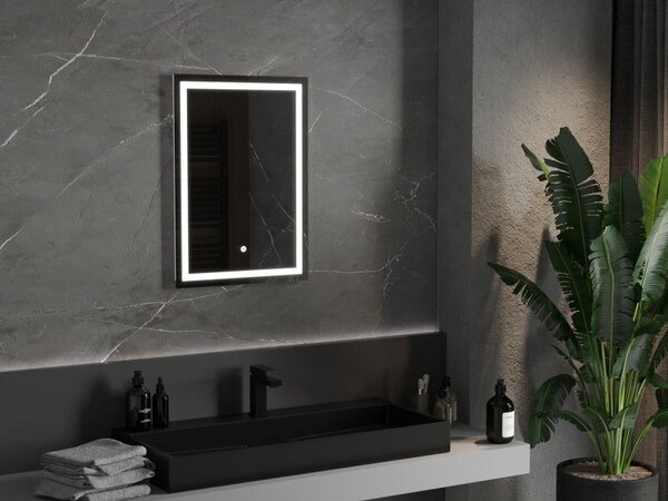 Mexen Miko podsvícené koupelnové zrcadlo 50 x 70 cm, LED 6000K, proti zamlžování - 9819-050-070-611-00