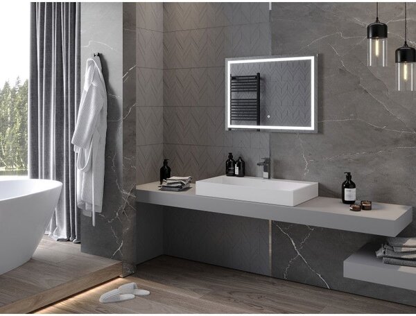 Mexen Miko osvětlené koupelnové zrcadlo 80 x 60 cm, LED 6000K, proti zamlžení - 9819-080-060-611-00
