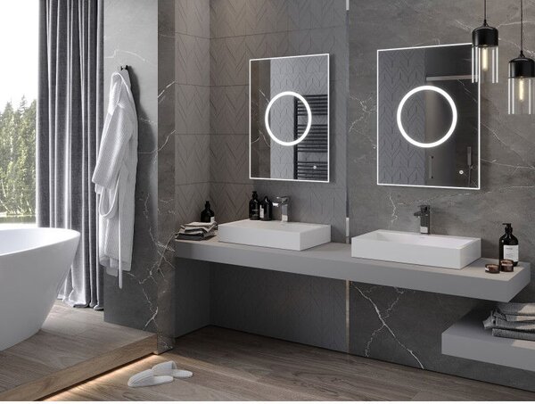 Mexen Koga podsvícené koupelnové zrcadlo 60 x 80 cm, LED 6000K, proti zamlžení - 9821-060-080-611-00