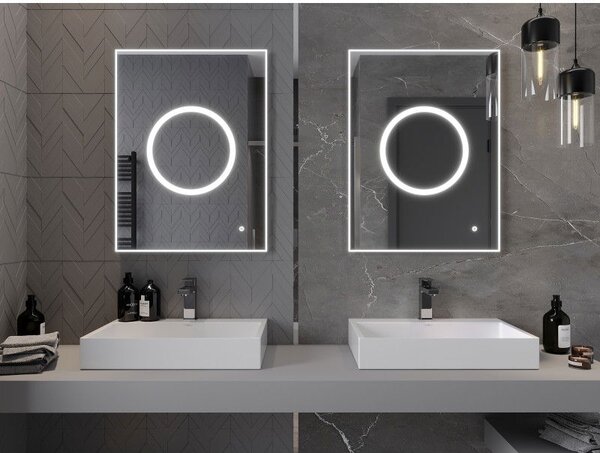 Mexen Koga podsvícené koupelnové zrcadlo 60 x 80 cm, LED 6000K, proti zamlžení - 9821-060-080-611-00