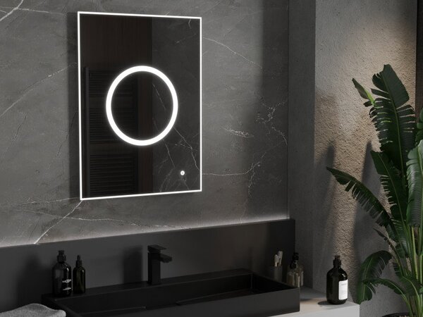 Mexen Koga podsvícené koupelnové zrcadlo 60 x 80 cm, LED 6000K, proti zamlžení - 9821-060-080-611-00