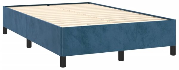 Box spring postel s matrací tmavě modrá 120x190 cm samet 3270467