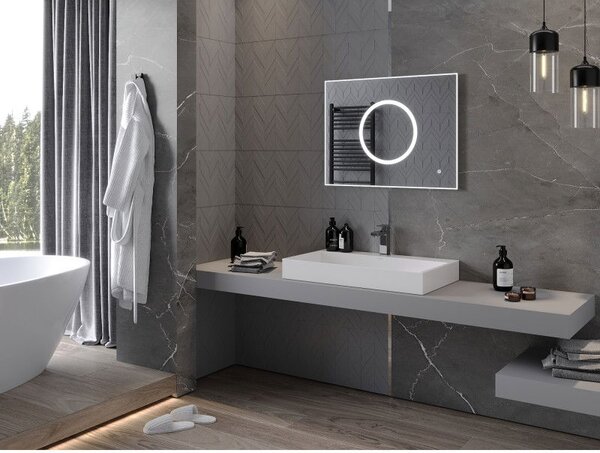 Mexen Koga koupelnové zrcadlo s podsvícením 80 x 60 cm, LED 6000K, anti-mlha - 9821-080-060-611-00