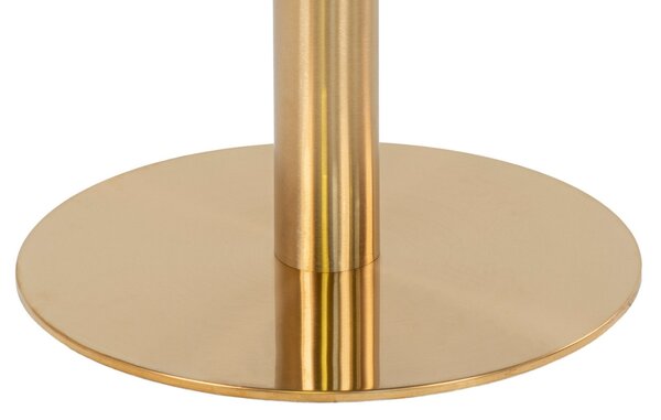 Nordic Living Zlatý mramorový kulatý barový stůl Ascona 70 cm