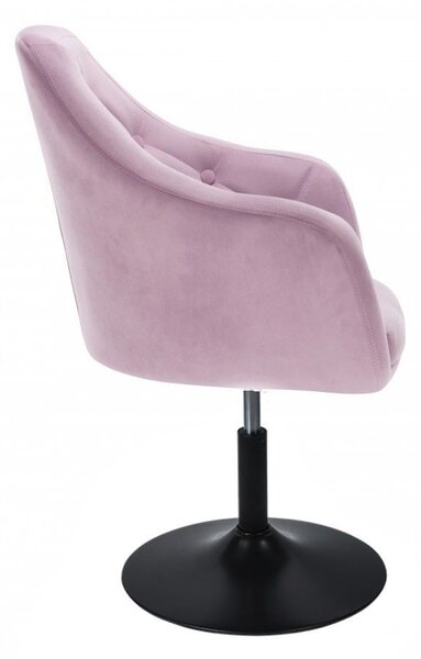 LuxuryForm DESIGN Křeslo ANDORA VELUR na černém talíři - levandule