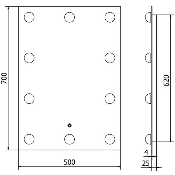 Mexen Dona koupelnové zrcadlo podsvícené 50 x 70 cm, LED 6000K, anti-pára - 9818-050-070-611-00