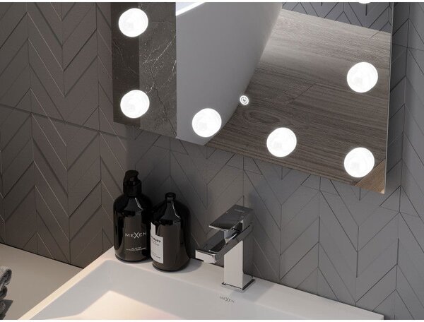 Mexen Dona koupelnové zrcadlo podsvícené 80 x 60 cm, LED 6000K, proti zamlžení - 9818-080-060-611-00