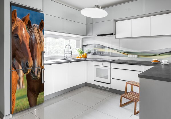 Nálepka fototapeta lednička Koně FridgeStick-70x190-f-121707519