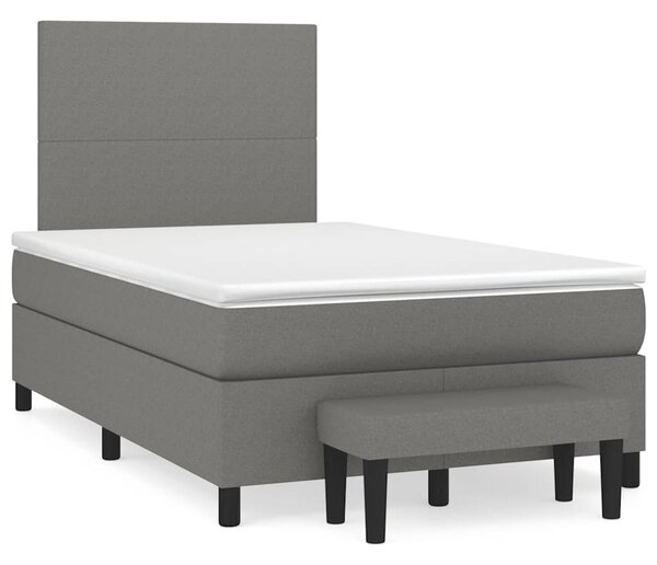 Box spring postel s matrací tmavě šedá 120x190 cm textil 3270342