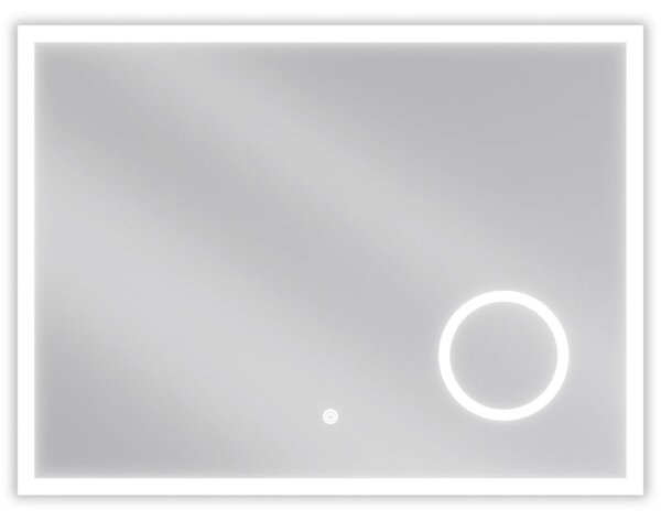 Mexen Kala osvětlené koupelnové zrcadlo s kosmetickým zrcátkem 80 x 60 cm, LED 6000K, proti zamlžování - 9820-080-060-611-00