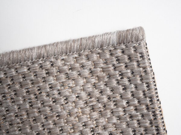 Devos Caby (DC Carpets), Kusový koberec FLOORLUX Silver/Black 20079 – na ven i na doma, 120x170, béžová, chodba / předsíň