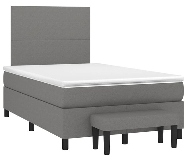 Box spring postel s matrací tmavě šedá 120x190 cm textil 3270342