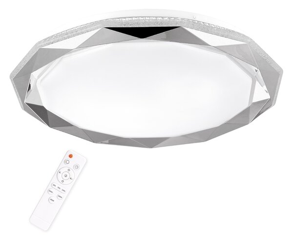 PLX LED stropní koupelnové osvětlení NORTFOLK, 72W, teplá-studená bílá, 51cm, kulaté, chromované 314819