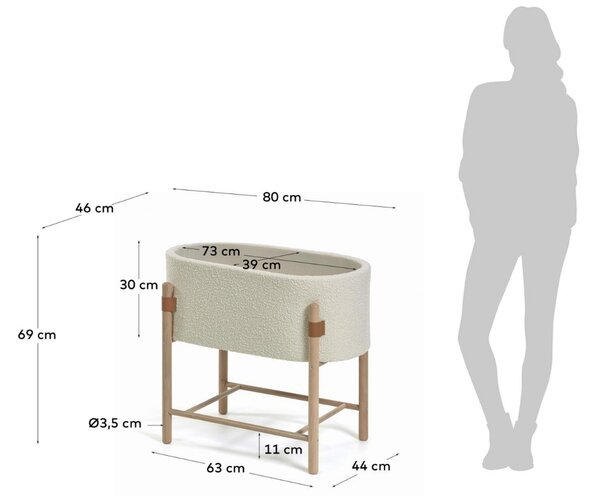 Béžová dětská postýlka Kave Home Adara 80 x 46 cm