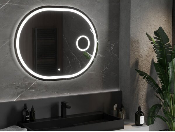 Mexen Umba koupelnové zrcadlo podsvícené s kosmetickým zrcátkem 100 x 80 cm, LED 6000K, anti-pára - 9822-100-080-611-00