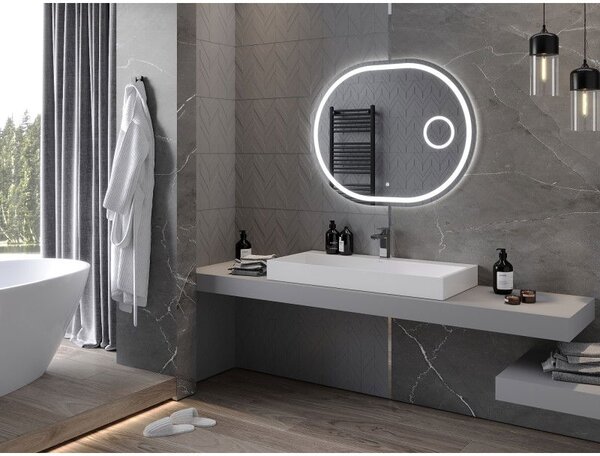 Mexen Umba koupelnové zrcadlo podsvícené s kosmetickým zrcátkem 100 x 80 cm, LED 6000K, anti-pára - 9822-100-080-611-00