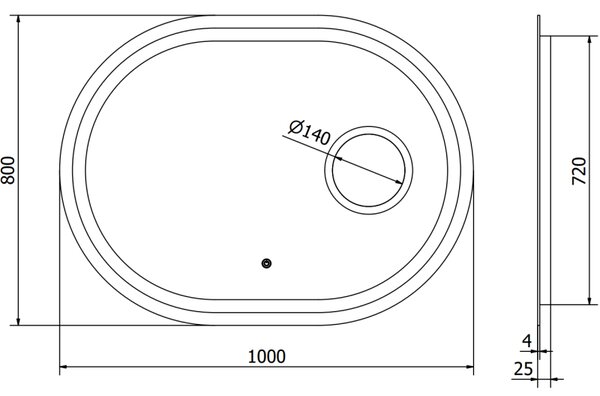 Mexen Umba koupelnové zrcadlo podsvícené s kosmetickým zrcátkem 100 x 80 cm, LED 6000K, anti-pára - 9822-100-080-611-00
