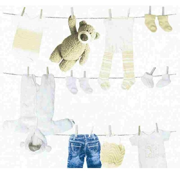 A.S. Création | Vliesová tapeta na zeď Little Stars 35844-1 | 0,53 x 10,05 m | béžová, modrá, šedá