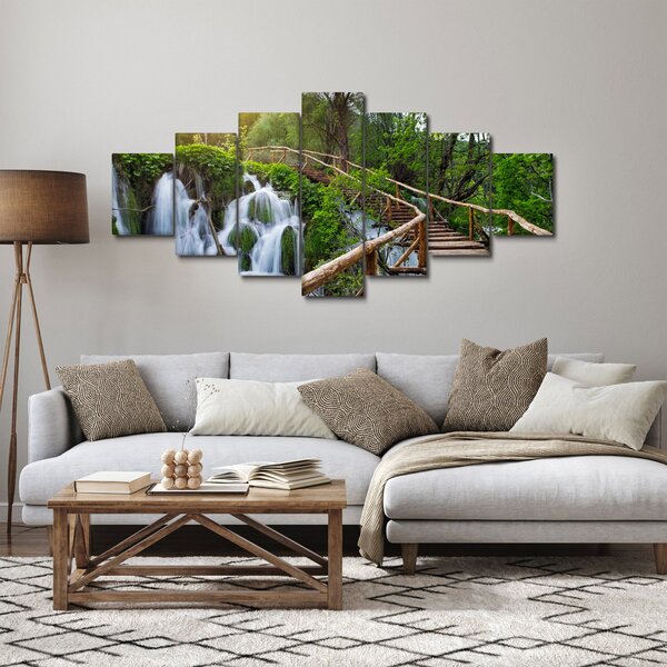 Obraz - Plitvická jezera (210x100 cm)