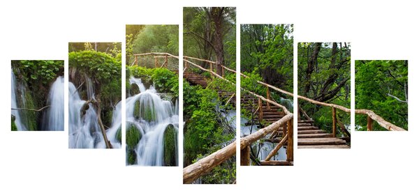 Obraz - Plitvická jezera (210x100 cm)