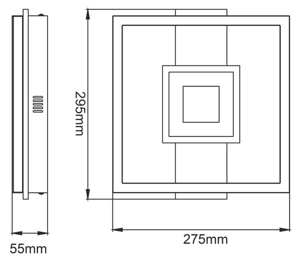 STROPNÍ LED SVÍTIDLO, 5,5/29,5/27,5 cm - Stropní svítidla
