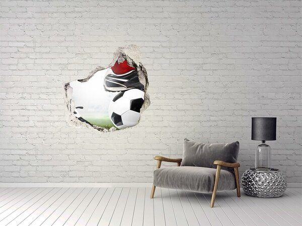 Fototapeta díra na zeď 3D Nohy fotbalisty nd-p-64594715