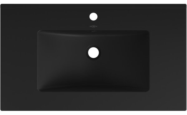 Mexen Atena umyvadlo zapuštěné do desky 81 x 46 cm, černá mat - 25018070