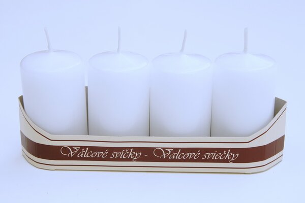Svíčky bílé sada 4 ks