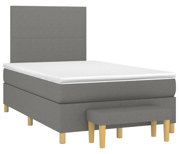 Box spring postel s matrací tmavě šedá 120x190 cm textil 3270391