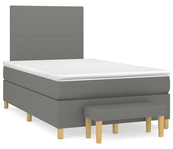 Box spring postel s matrací tmavě šedá 120x190 cm textil 3270391
