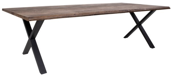 Nordic Living Tmavě hnědý dubový jídelní stůl Tolon 300 x 100 cm