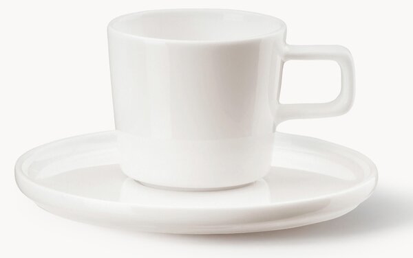 Šálky's podšálky z jemného kostního porcelánu Oco, 6 ks