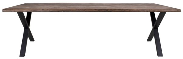 Nordic Living Tmavě hnědý dubový jídelní stůl Tolon 300 x 100 cm