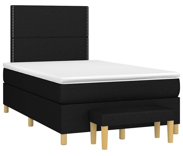 Box spring postel s matrací černá 120x190 cm textil 3270399
