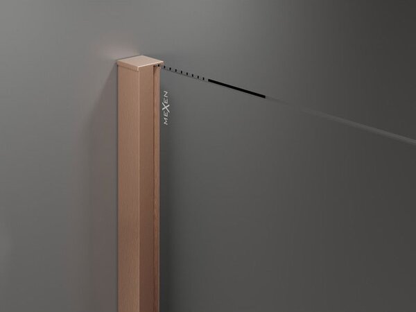 Mexen Velar Duo rozkládací sprchový kout 90 x 90 cm, transparentní, kartáčovaná měď - 871-090-090-02-65