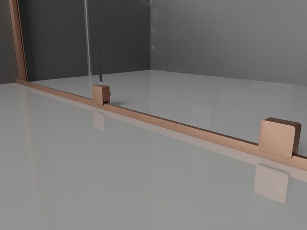 Mexen Velar Duo rozkládací sprchový kout 90 x 90 cm, transparentní, kartáčovaná měď - 871-090-090-02-65