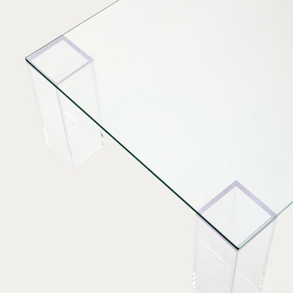 Skleněný konferenční stolek Kave Home Adularia 140 x 60 cm